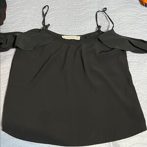 Abercrombie & Fitch Black Cold Shoulder Blouse